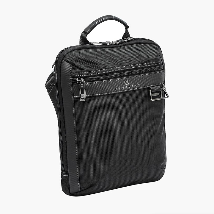 Geanta barbati Bartuggi, Crossbody, Material Textil, Negru