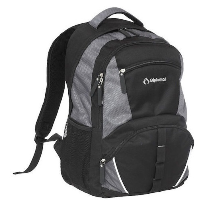 Rucsac Diplomat BF22, Textil, Negru/Gri