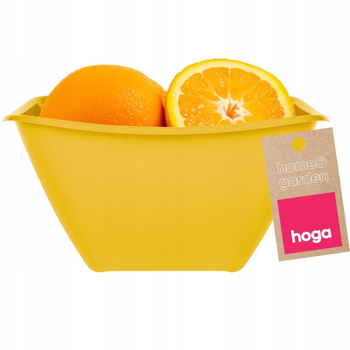 Bol de salata Hoga 0.9L, 16cm, mustar, plastic alimentar