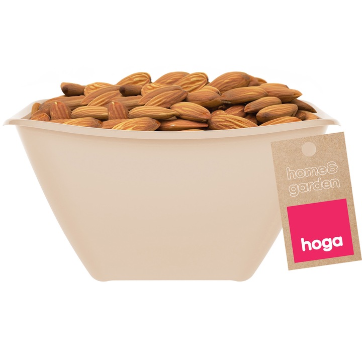 Bol de salata Hoga 0.9L, 16cm, bej - plastic alimentar, fabricat in Polonia