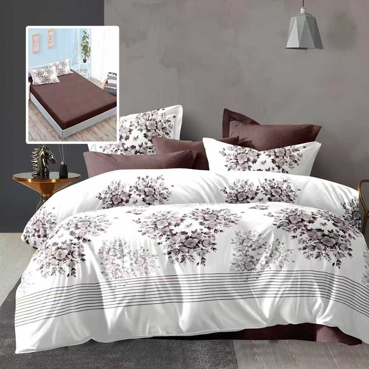 Lenjerie de pat Economy 6 piese cu husa (ECNH9)