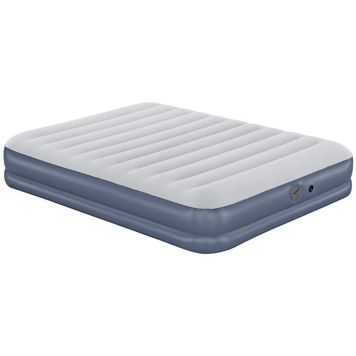 Saltea camping Bestway Queen Tritech Air, 203x152x36cm, cu pompa incorporata, 300kg