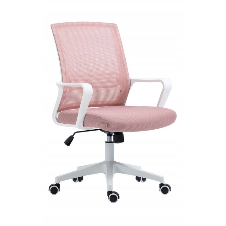 Офис стол Saun, Furnitex, 52x45x107-117см, TILT механизъм, розов