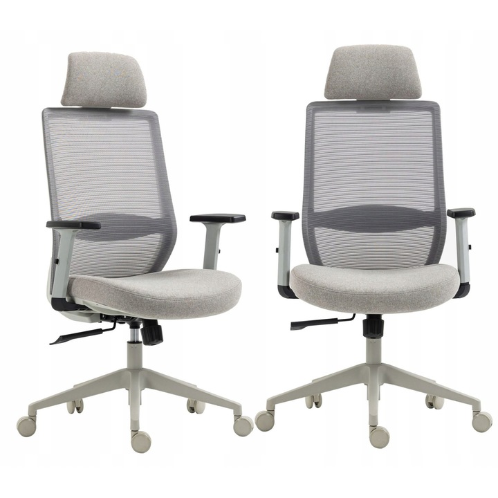 Irodai szék, Furnitex, forgószék, ergonomikus, szürke, 45-55cm