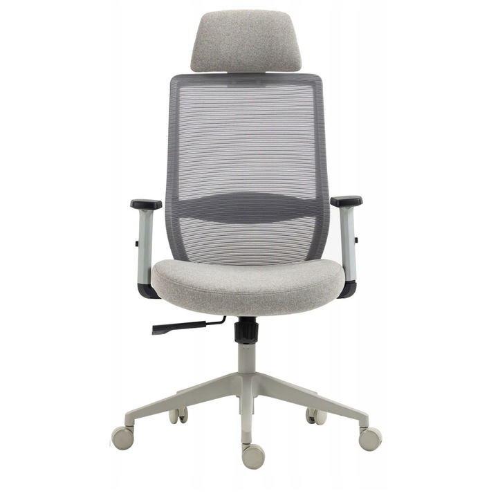 Scaun birou, Furnitex, fotel obrotiv, ergonomic, gri, 45-55cm