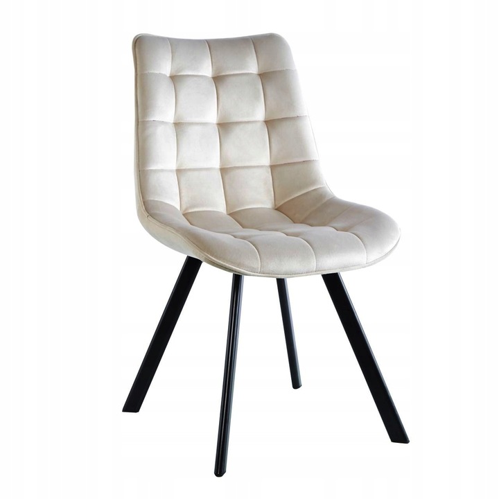 Тапициран стол, Furnitex, модерен, бежов, 87x51x42см, наличен комплект