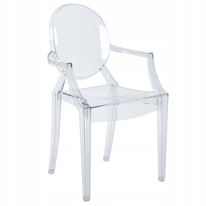 Furnitex átlátszó szék, CRYSTALINE modell, polikarbonát, 54x42x92cm