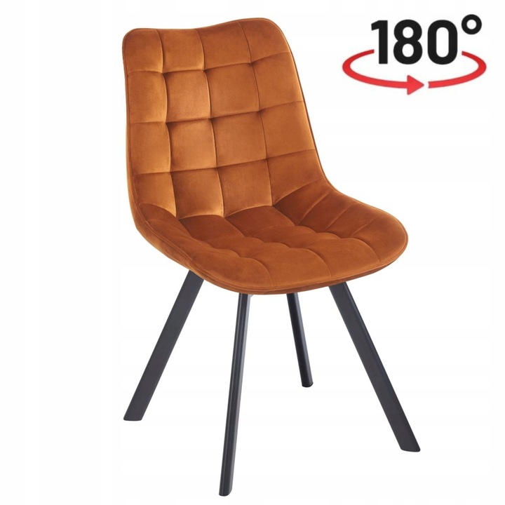 Scaun rotativ, Furnitex, catifea, scortisoara, 50x42x86cm, cu functie de revenire