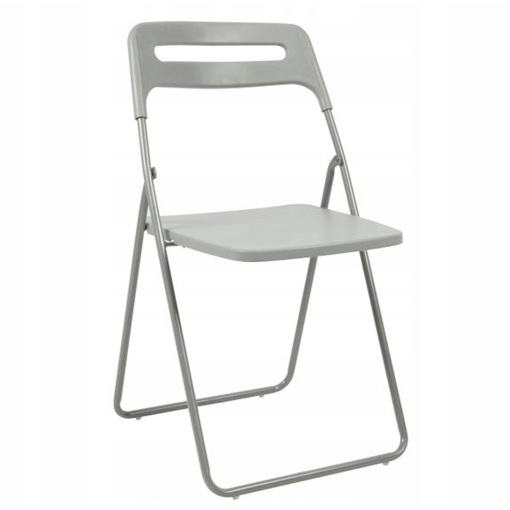 Сгъваем градински стол Furnitex, сив, 76x40x42см, товароносимост 90кг, метален