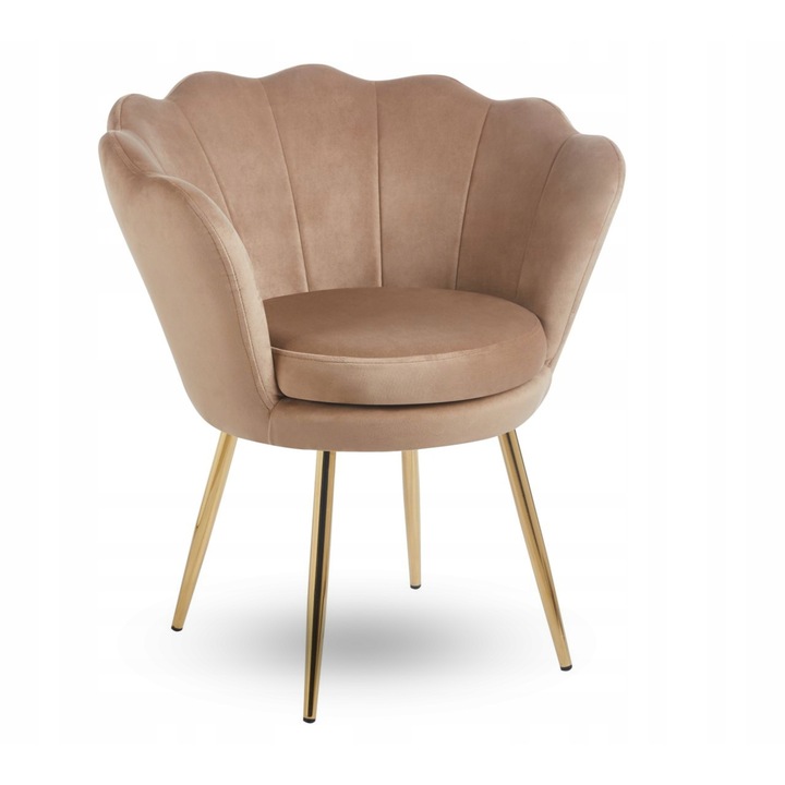 Fotoliu de relaxare, Furnitex, cappuccino, metalic, 68x42cm, set de montaj inclus