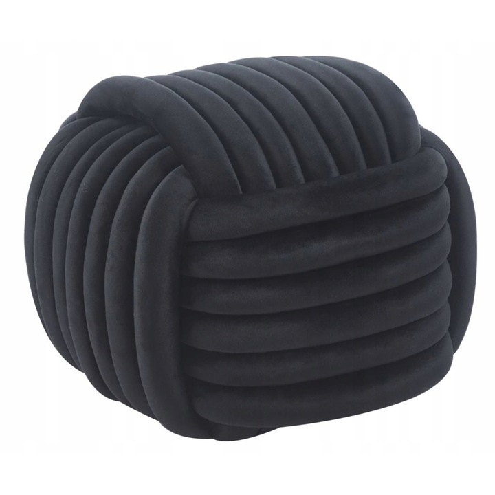 Пуф Фурнитекс, 50x50см, материал велур, черен