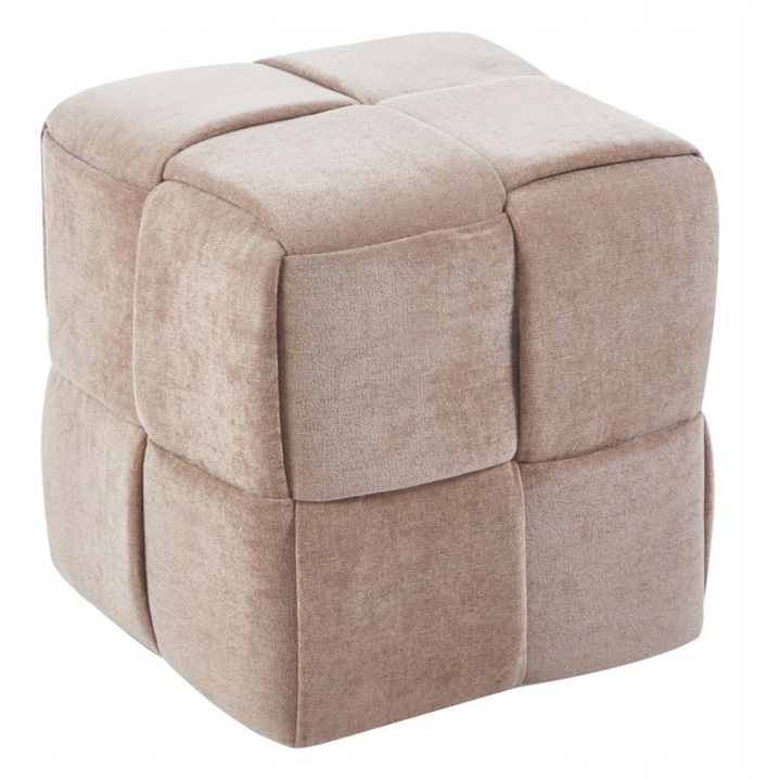 Puf капучино Furnitex, 38x38см, геометричен дизайн