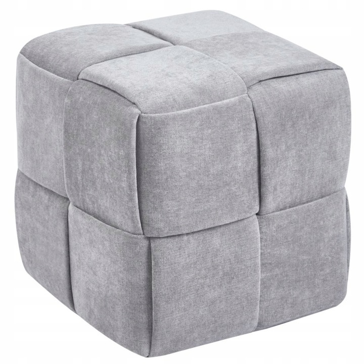 Пуф Furnitex, модел P6-FX, сив, 38x38см, тапицерия Maloy