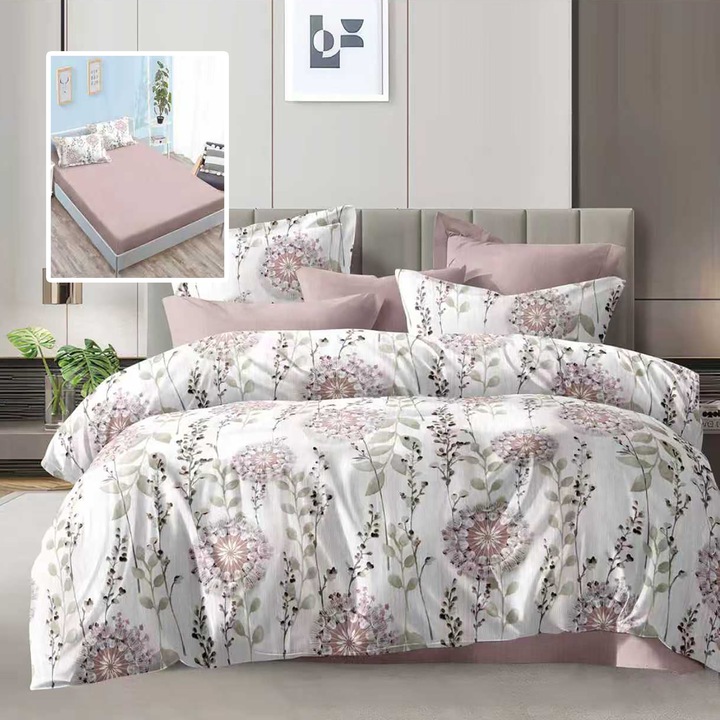 Lenjerie de pat Economy 6 piese cu husa (ECNH33)