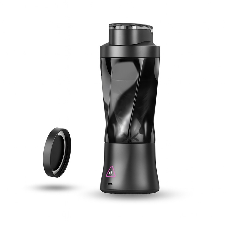 Преносим блендер – 22.000 RPM, 6000mAh, шейк и смути навсякъде, черен