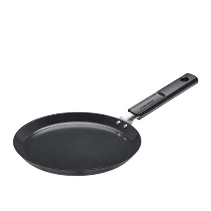 Тиган FISKARS 22см, алуминий, черен, незалепваща керамика, за индукция