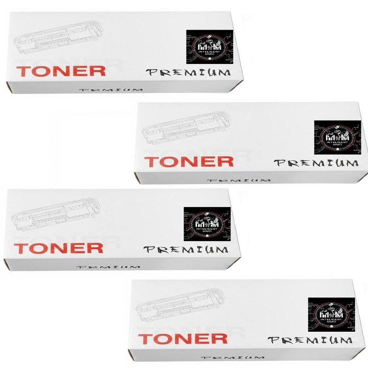 Pachet INTELIGENT MMO 4 x Toner compatibil Brother TNB023, 2000 pagini, negru pentru DCP B7500D, DCP B7520DW, HL B2080DW, MFC B7715DW, MFC B7710DN