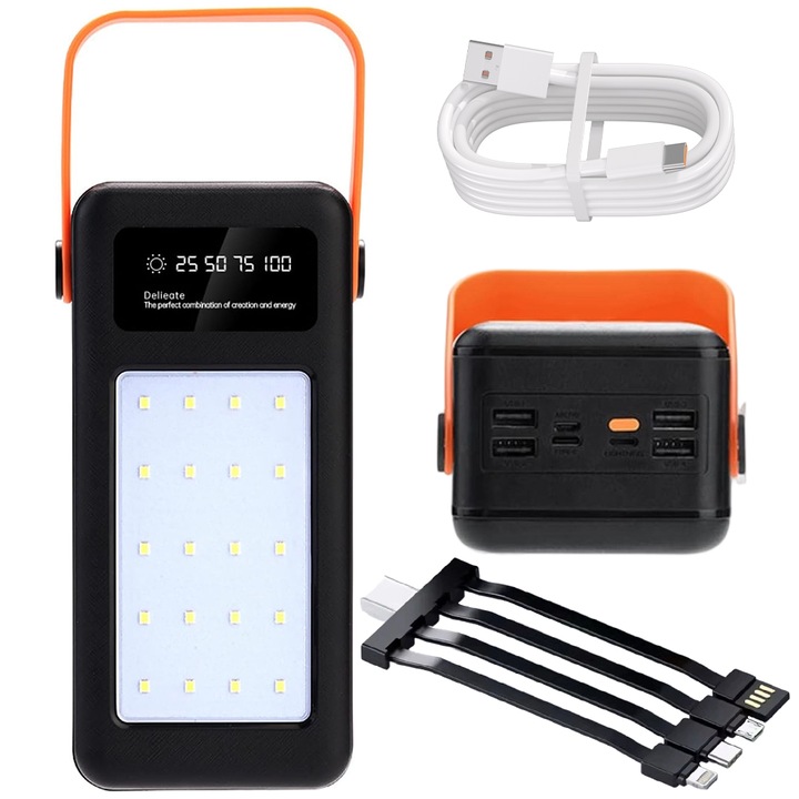 Power bank Juksun 50000mAh 66W fekete 178x82x40mm