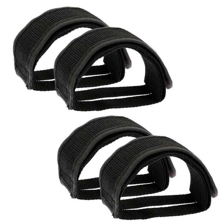 Chingi pedale bicicleta RDWESZOD, 2 perechi, negru, nylon, ajustabile