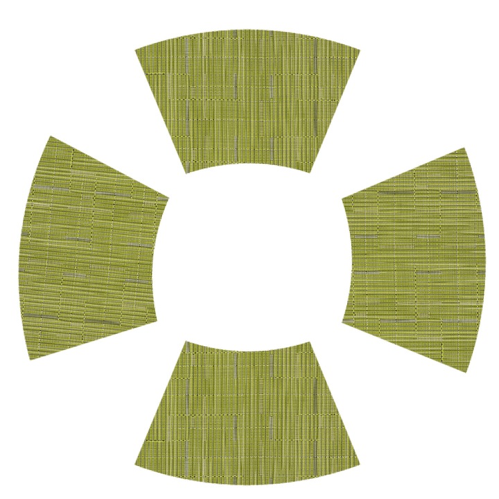 Set de 4 servete din PVC, RDWESZOD, rezistente la caldura, impermeabile, antiderapante, verzi