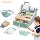 Casa de marcat din lemn pentru copii, Bedee, bani, card, terminal, Durabil, sigur si ecologic,3ani+, Verde