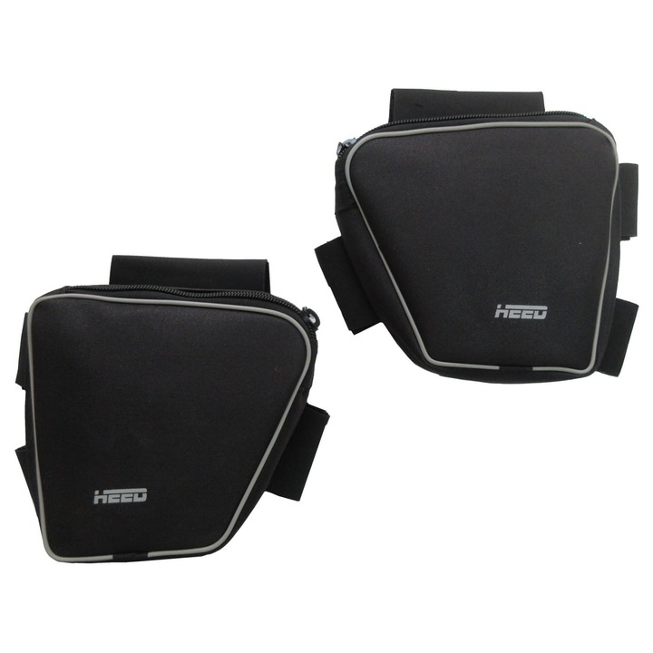 Genti moto HEED pentru bare de protectie Triumph Tiger 800, impermeabile, set de 2, negru