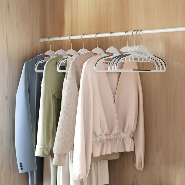 Ruhafogasok, Northix, 10 db-os készlet, gumírozott, vékony kialakítás