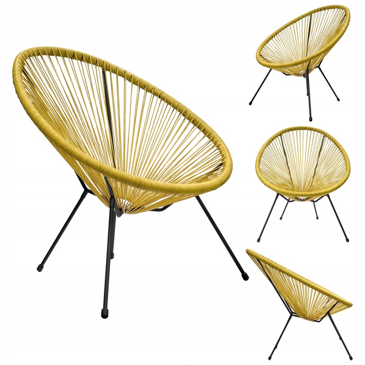 Градински фотьойл Nuforma, Акапулко, сив, 72.5x78x85см, 1 брой