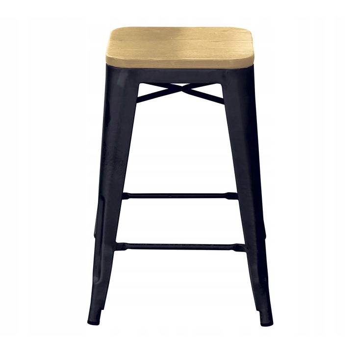 Hoker bar, Home Select, negru, 77x42,5x42,5cm, 1 set