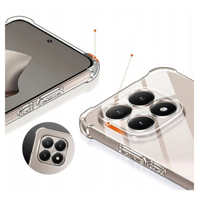 Husa Upzz® Shock Armor Compatibila Cu Xiaomi 15T, Protectie Sporita, Design Premium, Silicon, Transparenta