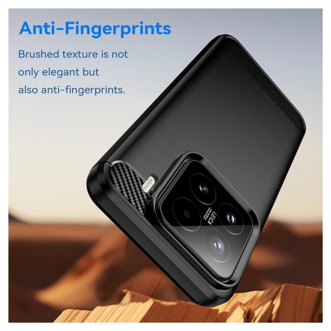 Husa Spate Upzz® Carbon Pro, Compatibila Cu Xiaomi 15T Pro, Protectie Perfecta, Silicon, Negru