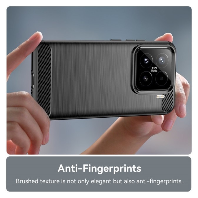 Husa Spate Upzz® Carbon Pro, Compatibila Cu Xiaomi 15T Pro, Protectie Perfecta, Silicon, Negru