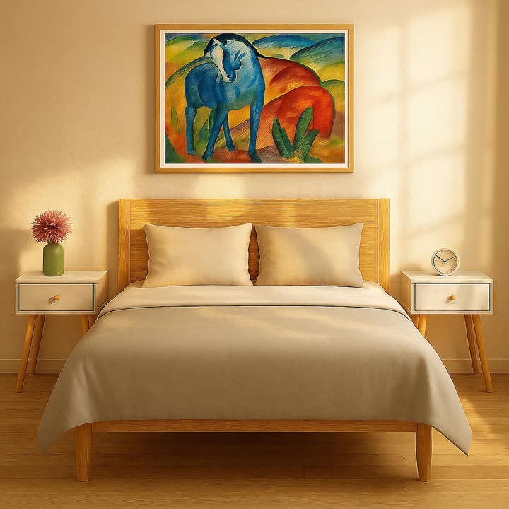 Noptiera cu efect de marmura cu sertar de depozitare