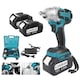 Masina de gaurit cu impact fara perii 21V, Bedee, 1/2" mandrina, 650 Nm, 3200rpm, cu Lampa de lucru cu LED de noapte, Contine doua baterii de 18 V 5,5 Ah, un cablu de incarcare european si o cutie de depozitare din plastic, Negru/Verde