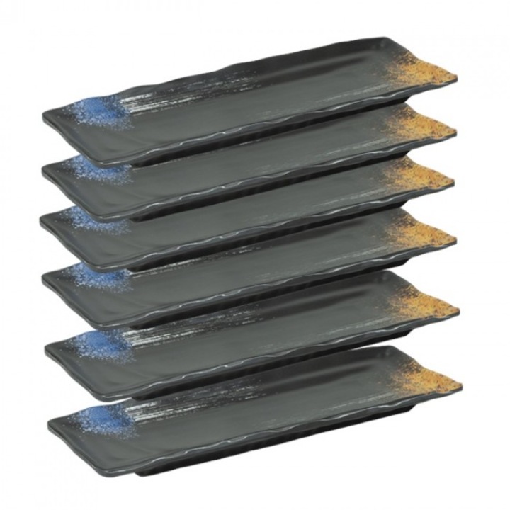 Set 6 farfurii din melamina Raki Okimi 27, 5x9, 5xh2cm