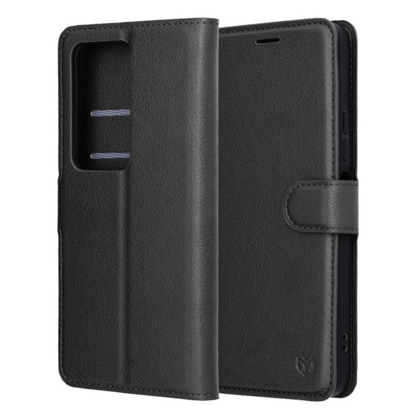 Husa Upzz® Leather Folio Compatibila cu Xiaomi Redmi 15 4G / Redmi 15 5G, Magnet, Suport Card - Black