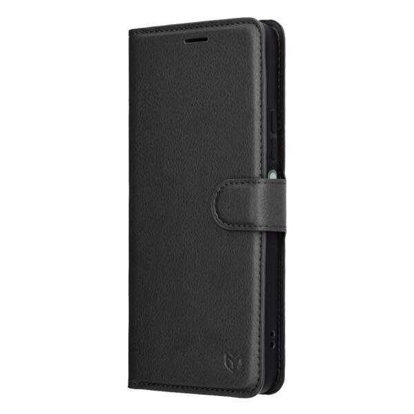 Husa Upzz® Leather Folio Compatibila cu Xiaomi Redmi 15 4G / Redmi 15 5G, Magnet, Suport Card - Black