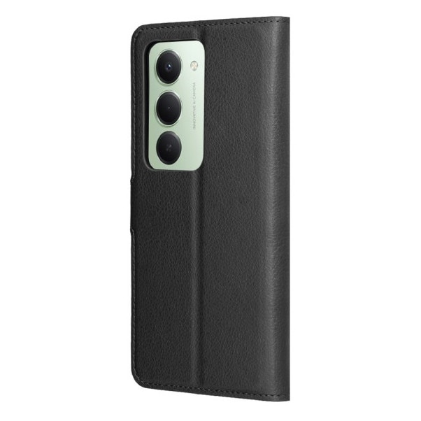 Husa Upzz® Leather Folio Compatibila cu Xiaomi Redmi 15 4G / Redmi 15 5G, Magnet, Suport Card - Black