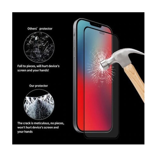Film protector securizata Sticla, potrivita pentru Samsung S22 5G, cu margini negre, Full Glue