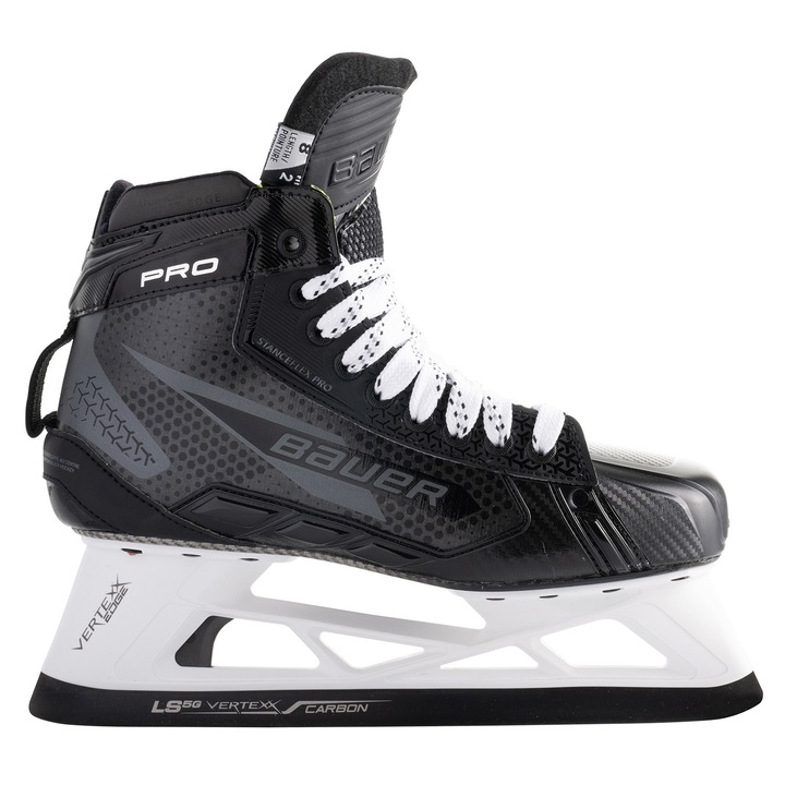 Bauer Pro korcsolya, könnyű, rugalmas, fekete, 45.5-ös méret