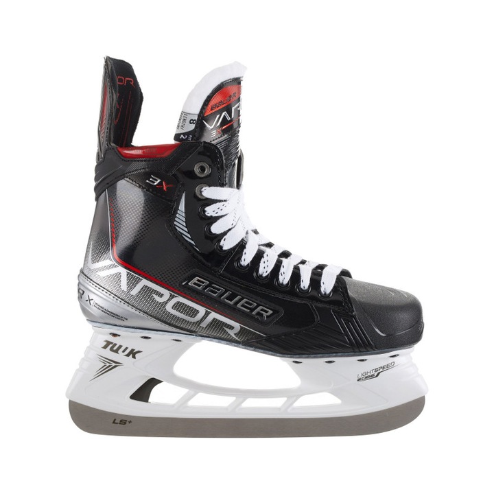 Patine de hochei pe gheață BAUER Vapor 3X, performanță ridicată, culoare neagră, mărimi disponibile 1.0-12.0
