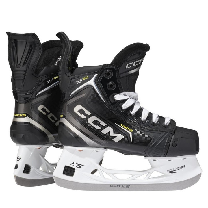 Patine de hochei CCM Tacks XF 80 JR, copiii, otel, cizma dintr-o singura bucata, 1 - 33, 5