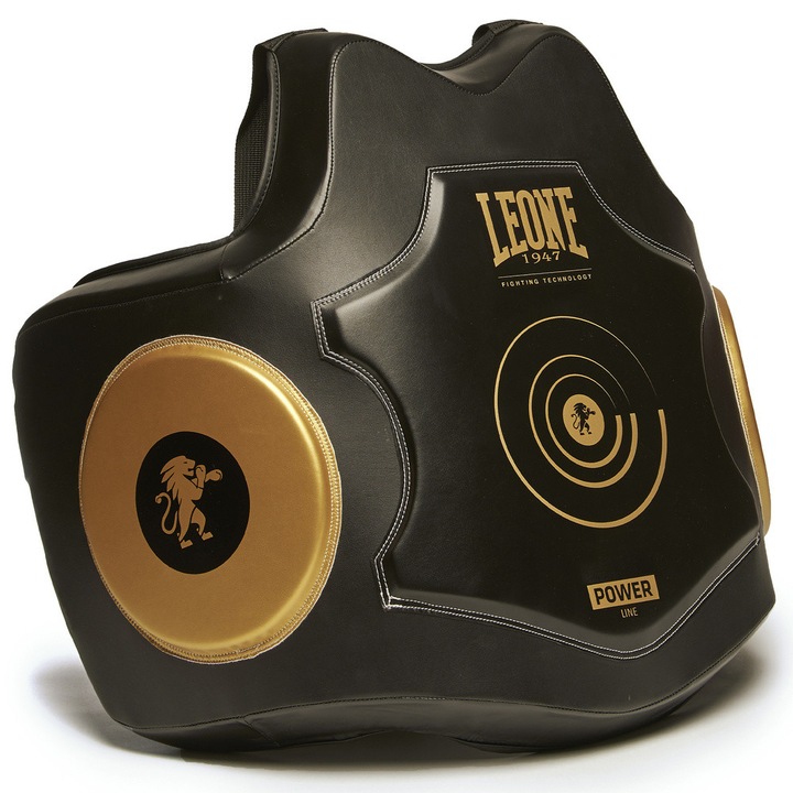 Protectie corporala profesionala POWER LINE Leone1947 – piele sintetica, negru si auriu S/M
