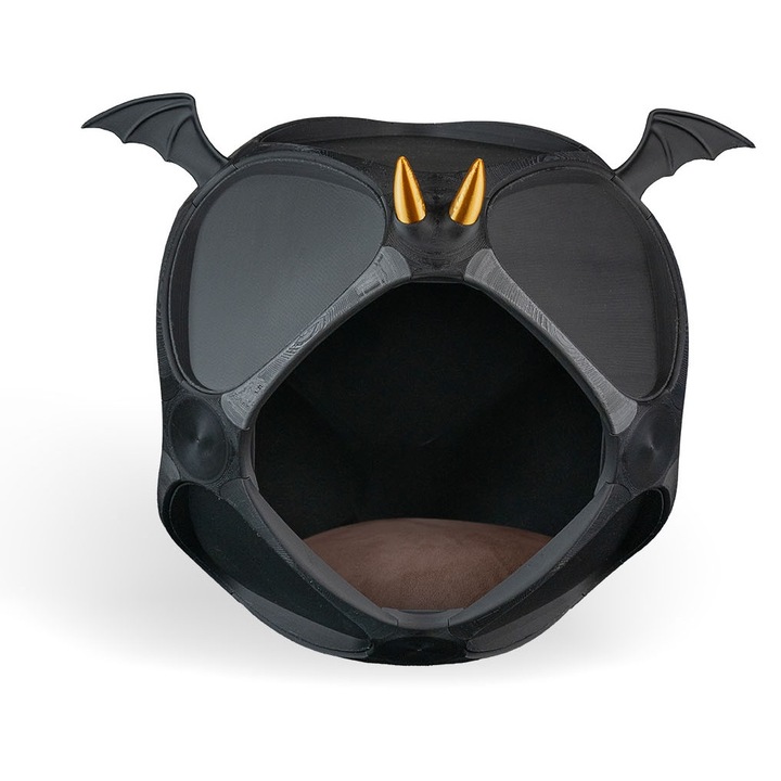 Dragon Rest Къща за котки и малки кучета, легло, място за сън, удобен вътрешен подслон, 3D принтирана, 40×40×40 см