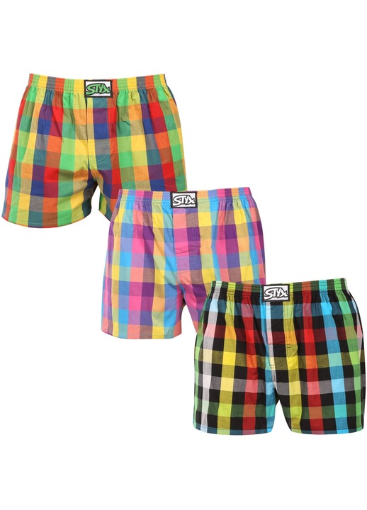 Set 3 boxeri barbati 3E010406, Styx, Multicolor, 3XL INTL