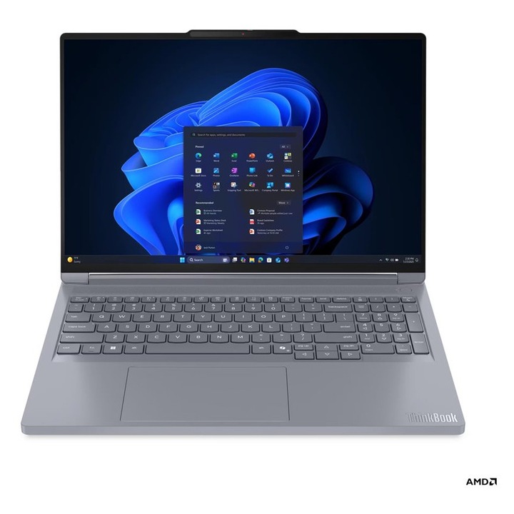 Laptop ThinkBook 16p G6, 16" WQXGA, AMD Ryzen™ 9 8940HX pana la 5.3 GHz, 32 GB RAM DDR5, 512 GB SSD, NVIDIA® GeForce® RTX 5060 8 GB, Windows 11 Pro, Grey 512 GB