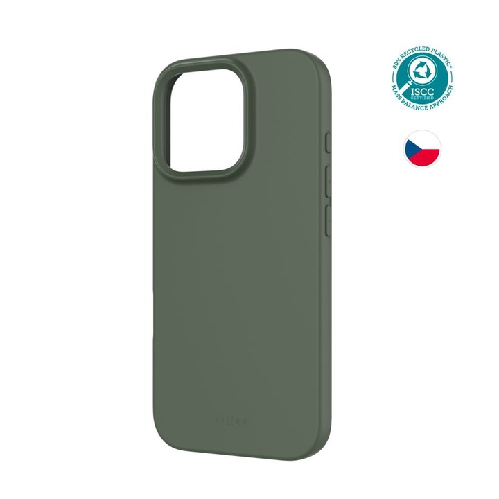 Husa telefon, FIXED, pentru Apple iPhone 16 Pro, TPU, verde