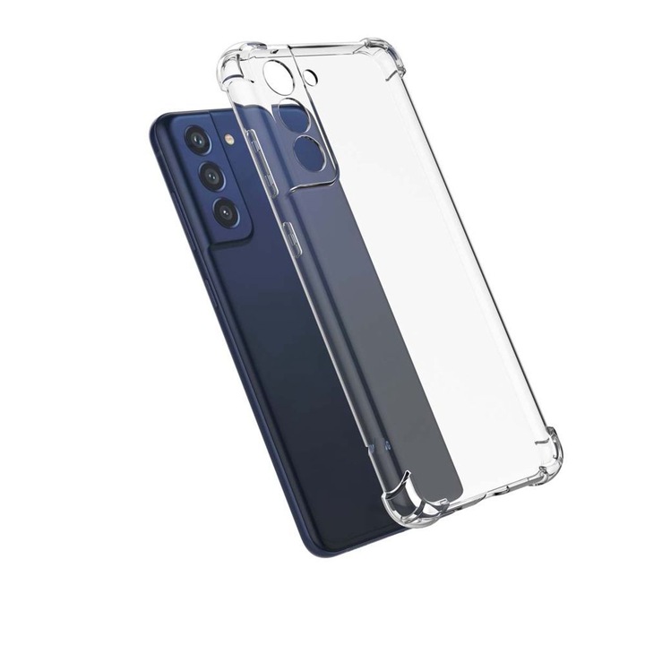 Husa de silicon antisoc pentru Huawei P40 Lite E Transparent