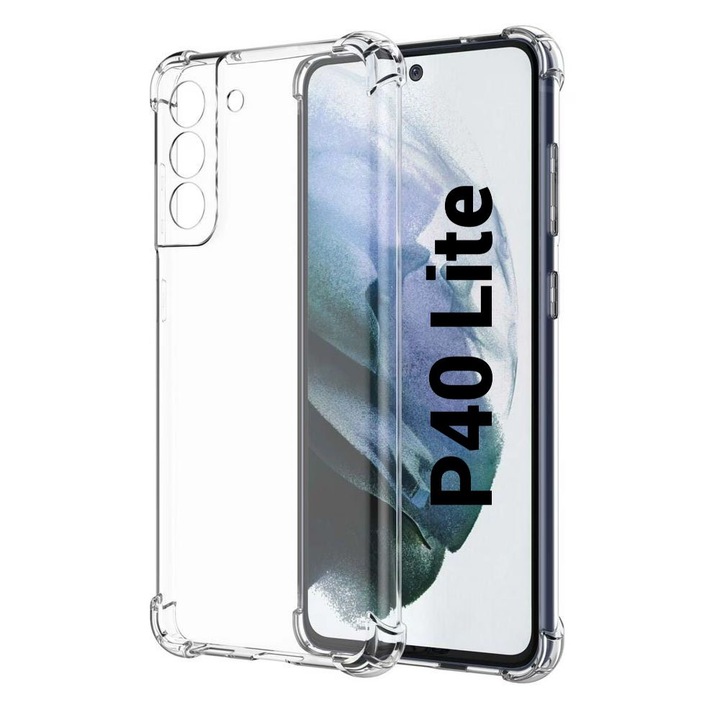 Husa de silicon antisoc pentru Huawei P40 Lite / Nova 6 Se Transparent