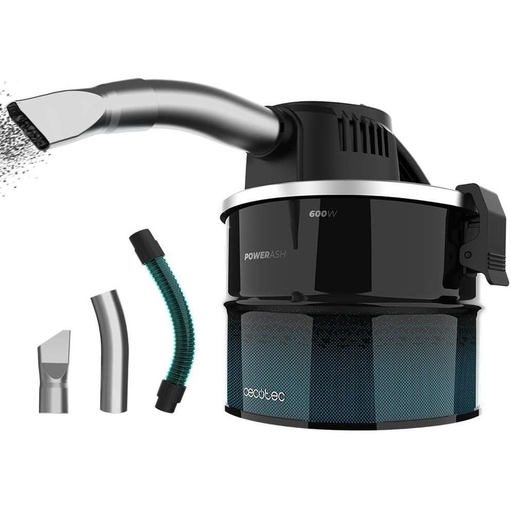Cecotec Conga Hamuporszívó, 4 L, 600 W, Ultrakönnyű, 13 kPa Szívóteljesítmény, Fémborítású Tömlő, Hordozófogantyú, 3,5 m Kábel, Rozsdamentes Acél Anyag, Zöld-Fekete